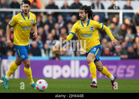 Marc Cucurella of Brighton & Hove Albion - Newcastle United v Brighton & Hove Albion, Premier League, St James' Park, Newcastle upon Tyne, UK - 5th March 2022  Editorial Use Only - DataCo restrictions apply Stock Photo