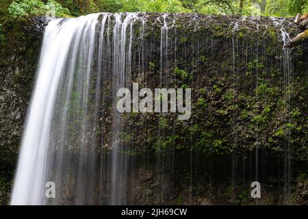 Drake Falls in Silver Falls State Park, Oregon Stock Photo