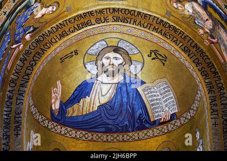 Cappella Palatina, close-up, Palazzo dei Normannni also Palazzo Reale, Palermo, Sicily, Italy Stock Photo