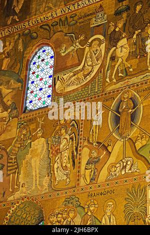 Cappella Palatina, close-up, Palazzo dei Normannni also Palazzo Reale, Palermo, Sicily, Italy Stock Photo