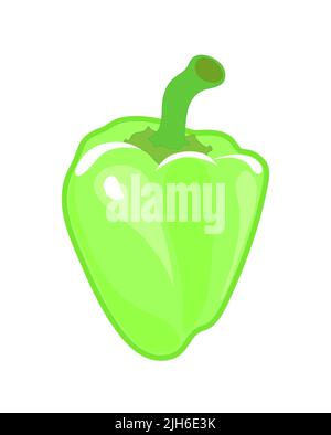 Green Pepper icon Bell pepper, food, vegetables, agriculture, Vector Stock Vector