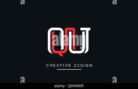 Alphabet letter icon logo QU or UQ Stock Vector