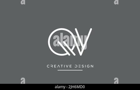 QV, VQ, V or Q Alphabet Letters Logo Icon Design Stock Vector