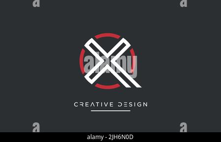 QX or XQ Alphabet Letters Icon Logo Vector Stock Vector