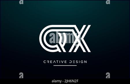QX or XQ Alphabet Letters Icon Logo Vector Stock Vector