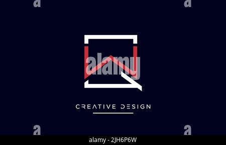 QW or WQ Abstract Icon Logo Design Vector Stock Vector