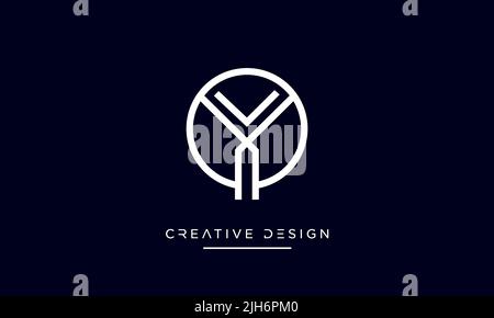 Alphabet Letters QY or YQ Abstract icon logo Vector Stock Vector