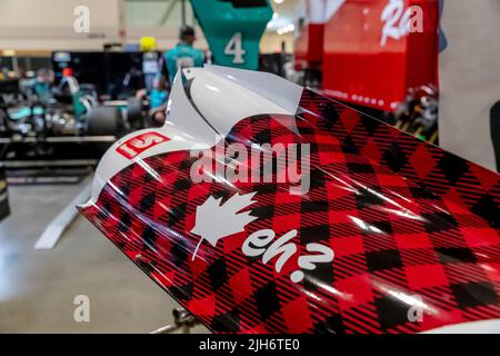 Toronto, ON, Canada. 16th July, 2022. HELIO CASTRONEVES (06) of Sao Paulo,  Brazil travels through the turns during a practice for the Honda Indy  Toronto at the Streets of Toronto Exhibition Place