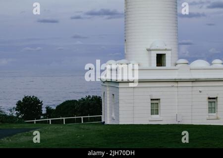 Closely cropped image of the base of the Norah Head Lighthouse on the New South Wales central coast in Australia Stock Photo