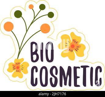 Bio cosmetics with natural ingredients vector Stock Vector