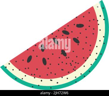 Watermelon slice of ripe berry with seeds vector Stock Vector