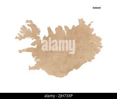 Old vintage paper textured map of Somalia Country - Vector illustration Stock Vector