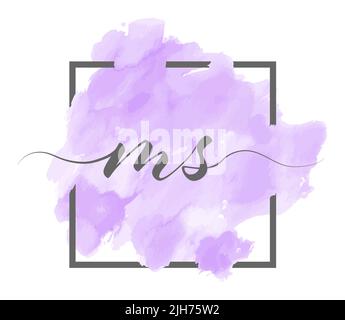 MS Letter Design with Brush Stroke and Modern 3D Look Vector ...