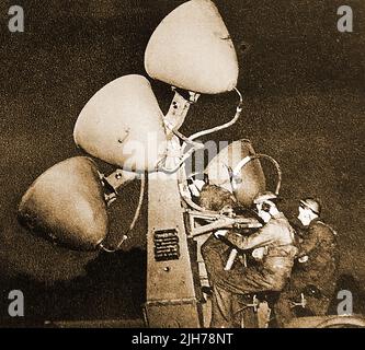 World war 2 , anti-aircraft precautions -- WWII - An Anti-aircraft sound detector, Stock Photo