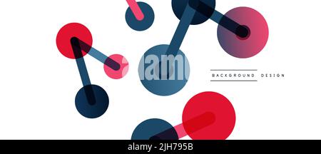 Network concept abstract background. Dots connection. Big data idea. Business template for wallpaper, banner, background or landing Stock Vector