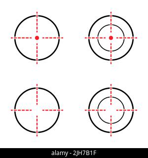 Aim sight symbol set - modern sight icon symbols Stock Vector Image ...