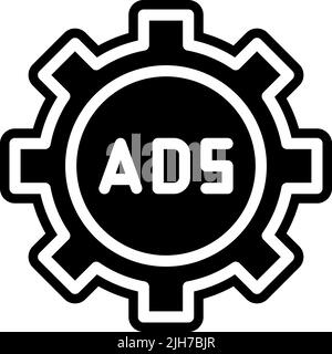 Advertising setting icon Stock Vector