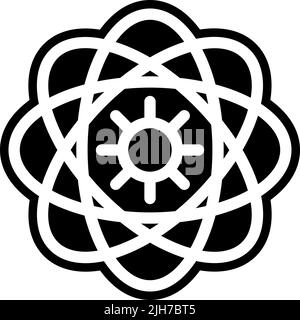 Artificial intelligence nuclear icon Stock Vector