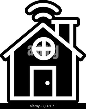 Artificial intelligence smarthouse icon Stock Vector