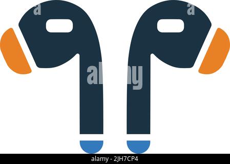 Airpod, earbuds, wireless icon - Perfect use for designing and developing websites, printed files and presentations, Promotional Materials and many mo Stock Vector