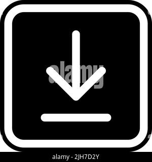 Basic ui download icon Stock Vector
