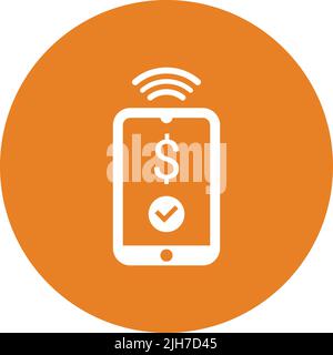 Pay, mobile, online, payment icon - Simple editable vector EPS file. Stock Vector