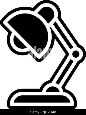 Back to school desk lamp icon Stock Vector