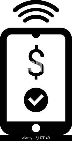 Pay, mobile, online, payment icon - Simple editable vector EPS file. Stock Vector