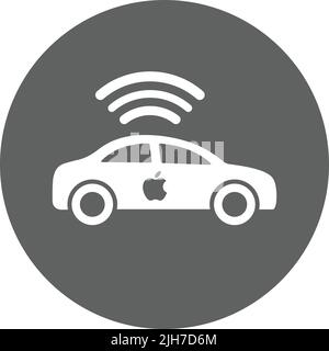 Automobile, car, electric, vehicle icon - Simple editable vector EPS file. Stock Vector