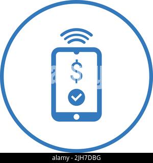 Pay, mobile, online, payment icon - Simple editable vector EPS file. Stock Vector