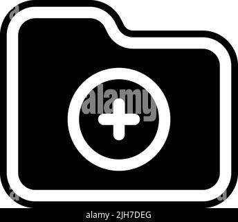 Basic ui add folder icon Stock Vector