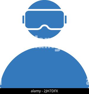 Augmented, virtual reality, vr icon - Simple editable vector EPS file. Stock Vector