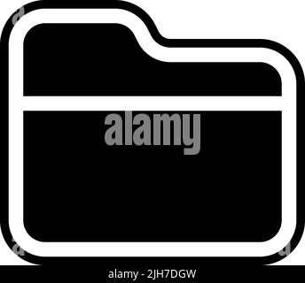 Basic ui folder icon Stock Vector
