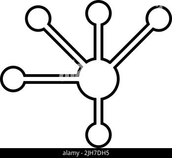 Atoms, bond, carbon, physics icon - Simple editable vector EPS file. Stock Vector