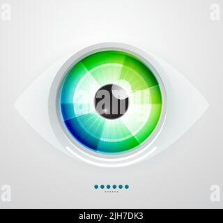 Tech Eye Vector Coloring Vector color eye design. Hi-tech concept Stock Vector Image & Art - Alamy