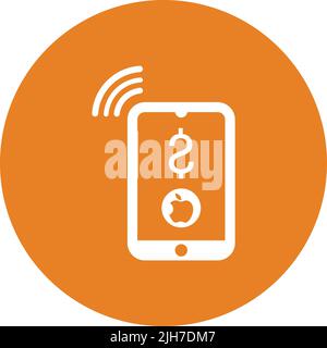 Apple, mobile, pay, payments icon - Simple editable vector EPS file. Stock Vector
