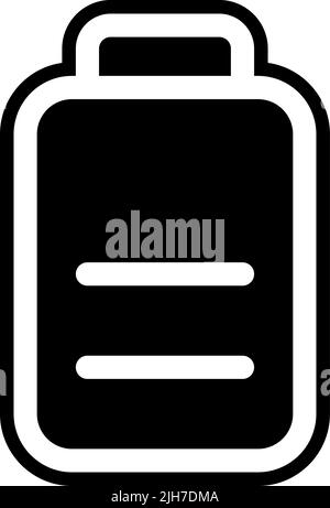 Basic ui half battery icon Stock Vector