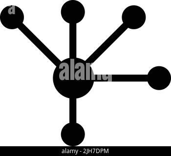 Atoms, bond, carbon, physics icon - Simple editable vector EPS file. Stock Vector