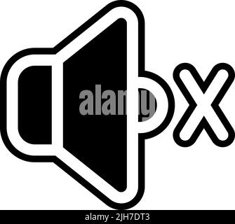 Basic ui mute icon Stock Vector
