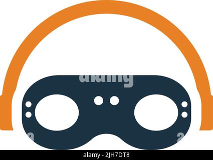 Augmented, goggles, headset icon - Simple editable vector EPS file. Stock Vector