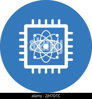 Atomic, physics, quantum icon - Simple editable vector EPS file. Stock Vector