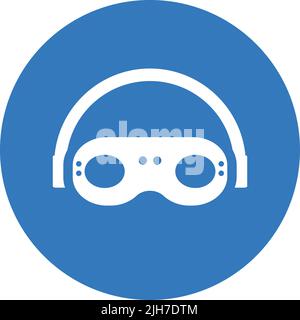 Augmented, goggles, headset icon - Simple editable vector EPS file. Stock Vector