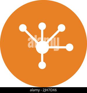 Atoms, bond, carbon, physics icon - Simple editable vector EPS file. Stock Vector