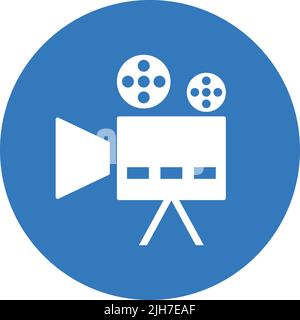 Cinema, film, movie icon is isolated on white background. Use for graphic and web design or commercial purposes. Vector EPS file. Stock Vector