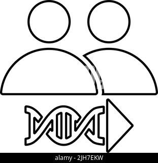 Cloning, genetic, human, replicate icon - Use for commercial purposes, print media, web or any type of design projects. Vector EPS file. Stock Vector