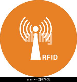 Premium Vector  Radio frequency identification or rfid icon vector  illustration symbol design