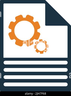 Document, file, configuration icon - Vector EPS file. Perfect use for print media, web, stock images, commercial use or any kind of design project. Stock Vector