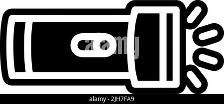 Camping flashlight icon Stock Vector