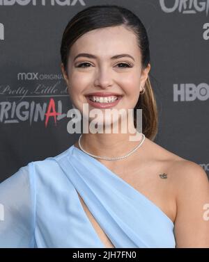 Los Angeles, USA. 15th July, 2022. Sarah-Anne Martinez arrives at the exclusive screening of HBOMax's PRETTY LITTLE LIARS: ORIGINAL SIN held at the Warner Bros Studios on Friday, ?July 15, 2022. (Photo By Sthanlee B. Mirador/Sipa USA) Credit: Sipa USA/Alamy Live News Stock Photo