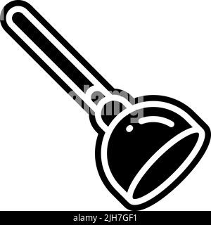 Cleaning eps plunger icon Stock Vector